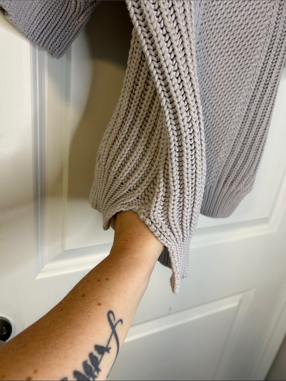 Banana Republic Light Gray Chunky Short-Sleeve Crewneck Sweater - Picture 5 of 6